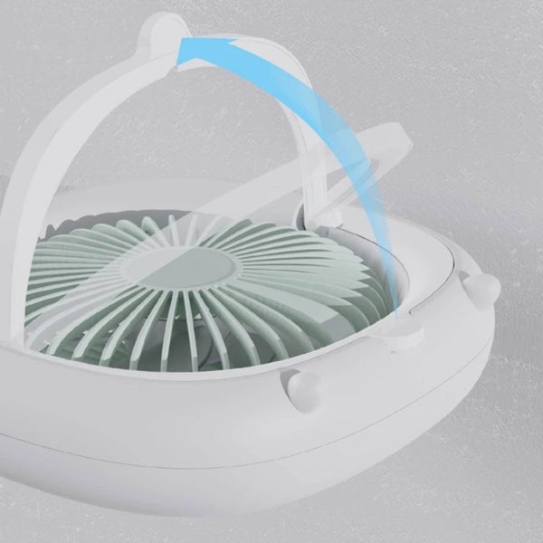 9.1" USB Rechargeable Ceiling Fans with Lights & Remote, Dimmable Low Profile Carousel 4