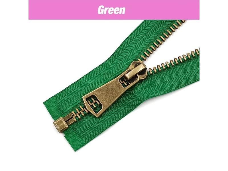 5# High Quality Colorful Open-End Auto Lock Copper Metal Zipper Diy Handcraft Carousel 1