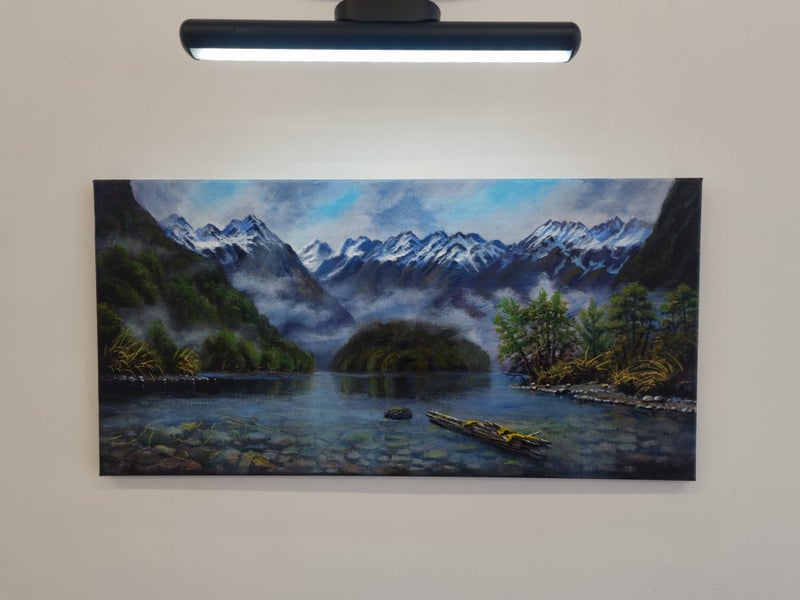 Driftwood Log Lakeside Fiordland - Caley Hall - Original Painting Carousel 2