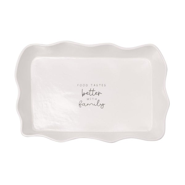 Moments Rectangular Scolloped Serving Dish - Carousel 1