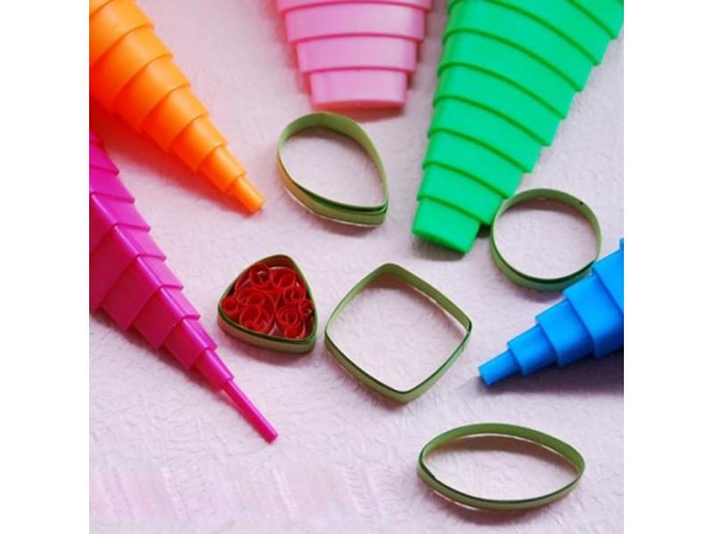 5Pcs Paper Quilling Border Buddy Bobbin Tower Quilled Creation Handmade Craft Carousel 1