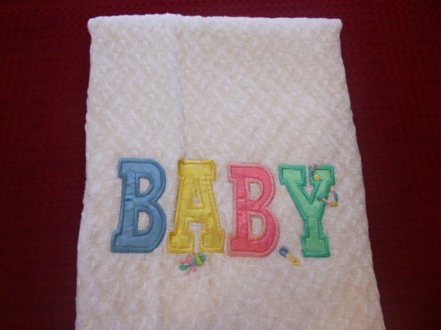 BEAUTIFUL NEW WHITE SHAWL with " BABY " EMBROIDERY Carousel 2