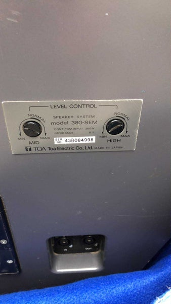 Toa 380SEM 15" speaker with cover Carousel 3