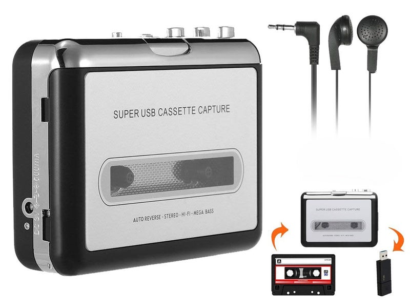 Walkman USB Cassette Player Tape to MP3 Converter Carousel 1