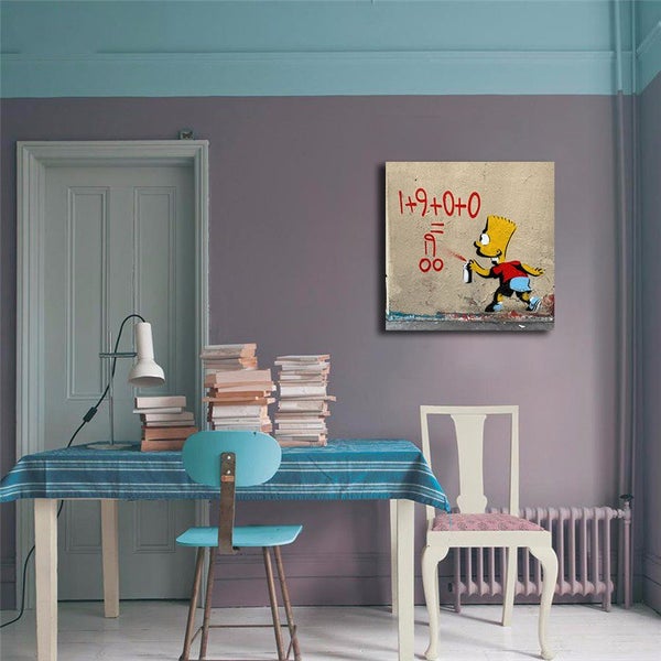 Framed $1 RESERVE 1 Panel Canvas Art Print - Street Art Carousel 2