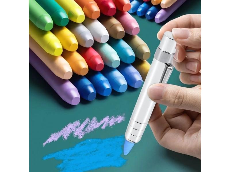 1Pcs Metal Chalk Holder Teacher's Blackboard Saving Chalk Clip Clutch Silver Carousel 2