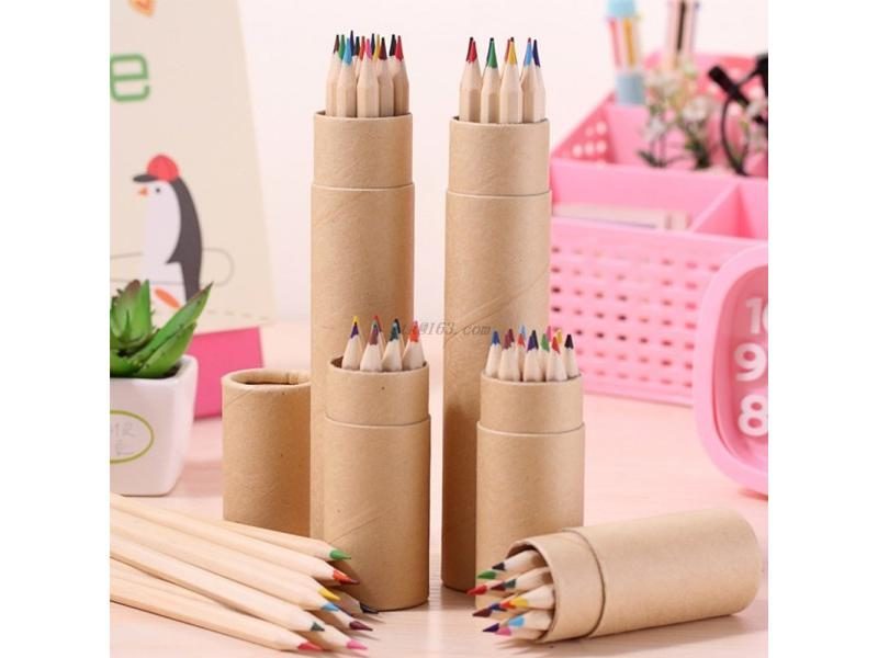 12 Pcs Colored Pencils In Cute Cartoon Case For Art Drawing Carousel 2