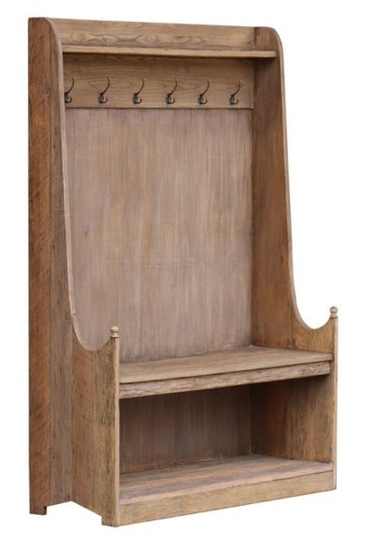 Old Oak Entrance Unit with Seat & Hooks - Reclaimed Oak Carousel 1