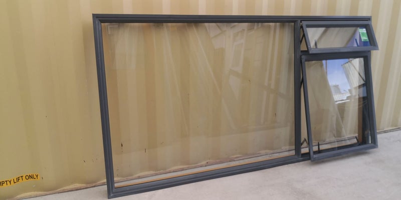 Aluminium Window Charcoal 2400 W x 1200 H [#4887 SF] Carousel 2