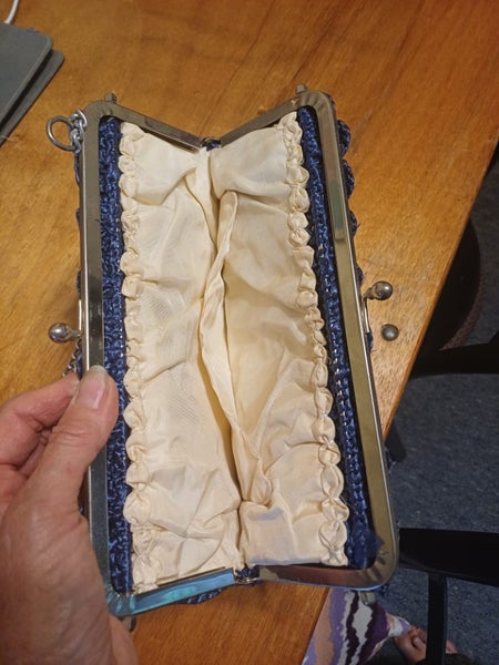 Antique weaved purse Carousel 5