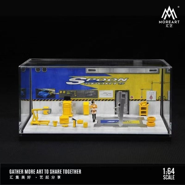 MoreArt 1/64 One-Piece Diorama Auto Repair Shop - Spoon Carousel 1