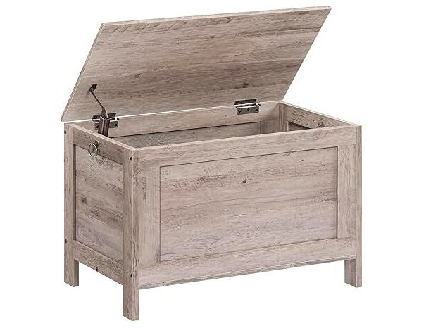 Blanket Storage Box Toy Box Oak Medium Carousel 1