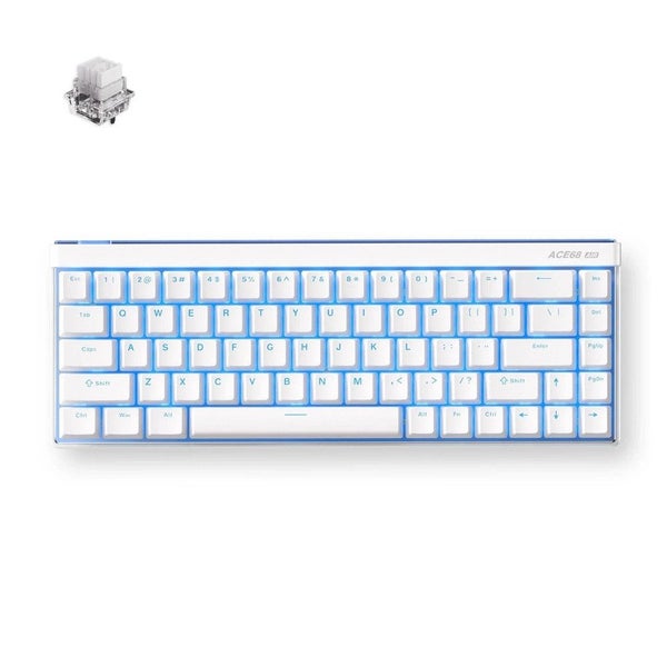 MCHOSE Ace 68 Air Hall Effect Magnetic Switch Wired Gaming Keyboard - Snow Wh... Carousel 1