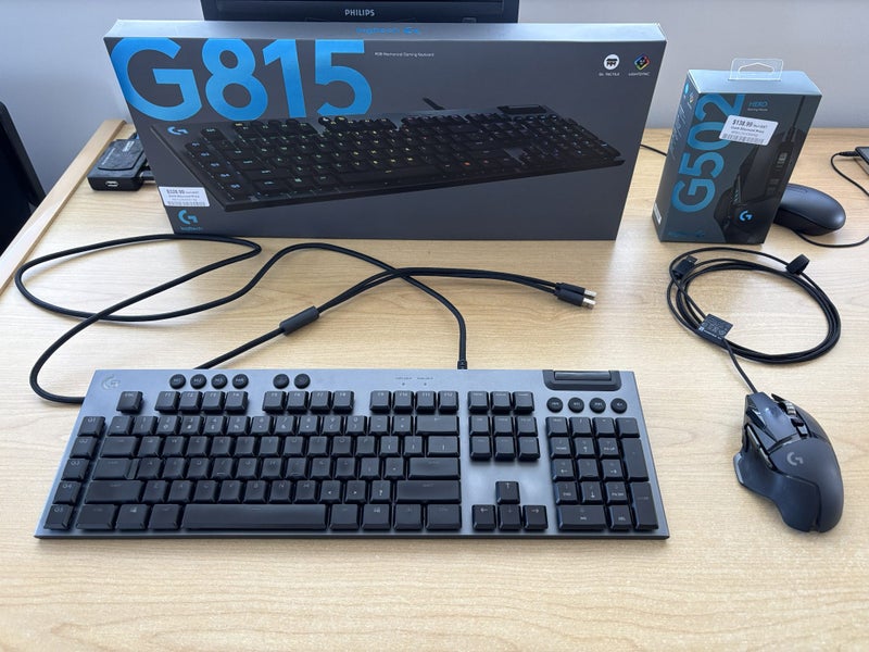 Bundle: Logitech G815 Tactile keyboard + Logitech G502 Hero mouse Carousel 1