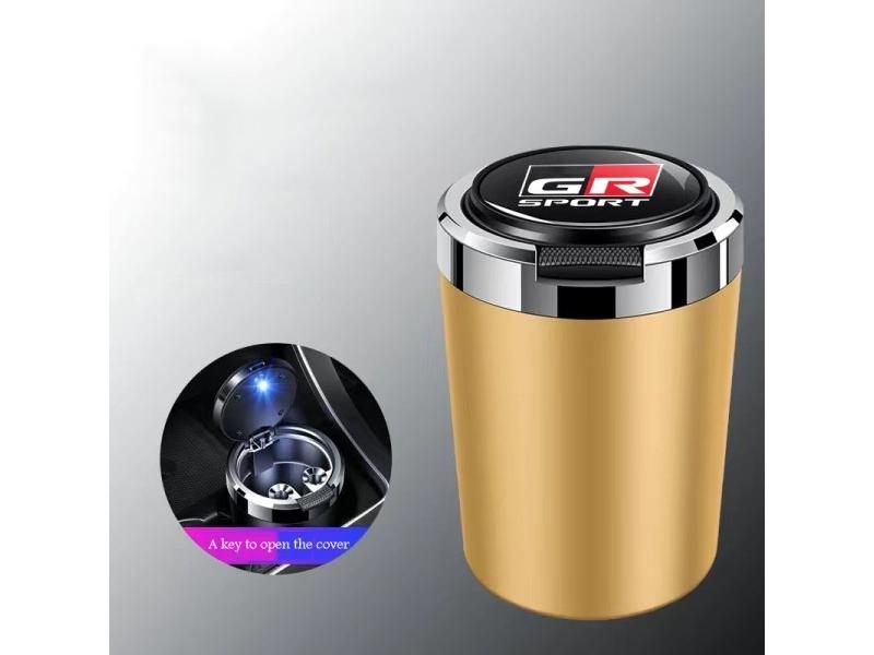 Multifunctional Car Ashtray With Blue LED Light Metal Liner Cigar Cup For Carousel 1