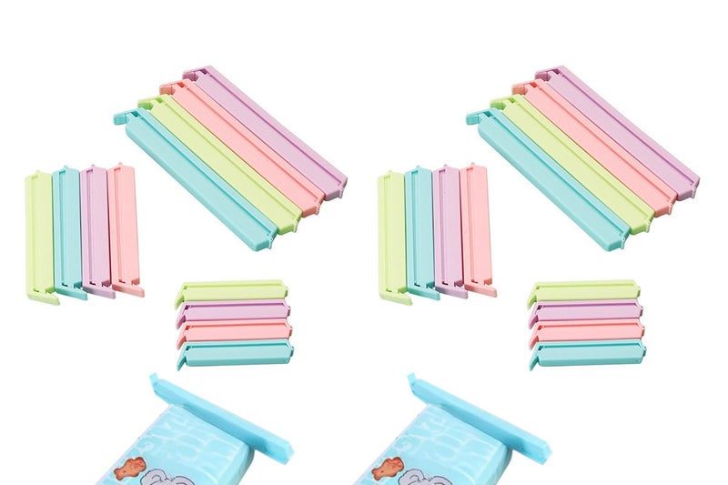 24PCS Plastic Sealing Bag Clip Sealer Clamp Kitchen Storage Food Chips Sealer Carousel 1