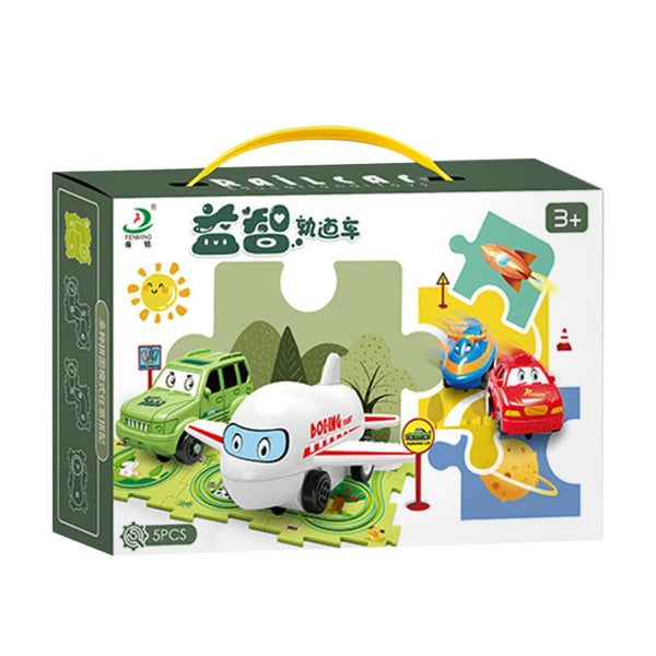 School Supplies DIY Assembly Electric Cart Upgrade Children's Puzzle Track Ga Carousel 1