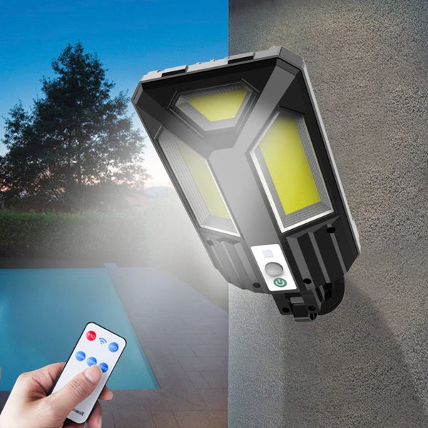 Solar Street 3 COB Lights Outdoor, Remote Control Wireless IP65 Motion Sensor Carousel 1