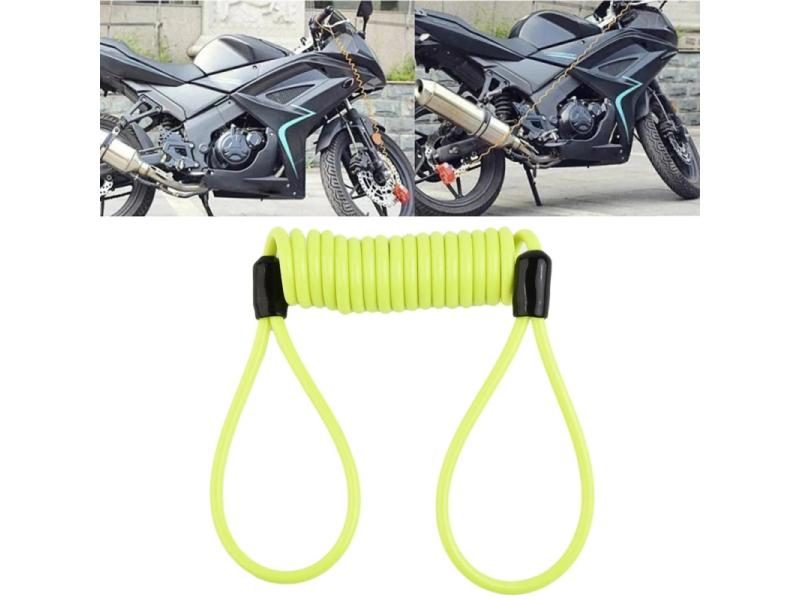 1.2m Bike Spring Cable Lock Anti Theft Rope Alarm Disc Lock For Motorcycle/Bike Carousel 1