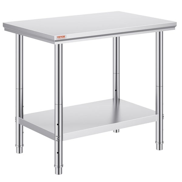 Vevor 910X610mm Stainless Steel Kitchen Bench Commercial Work Food Prep Table Carousel 1