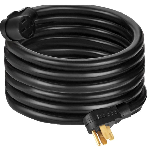 Vevor 50Ft Amp Rv Power Cord Durable Heavy Duty Extension Copper Wire Supply Cab Carousel 1