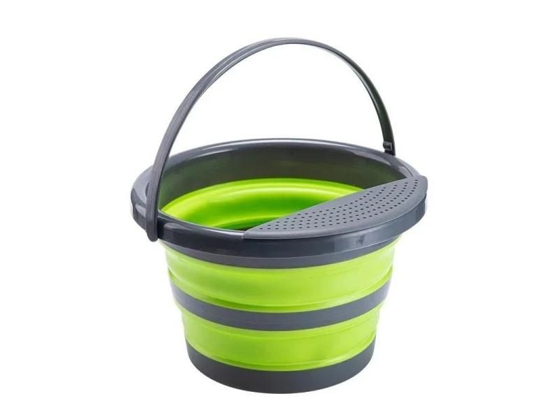 4L Multifunctional Folding Bucket Portable Folding Bucket Camping Folding Carousel 1
