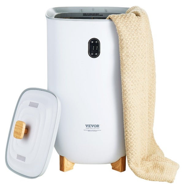 Vevor 35L Large Towel Warmer Bucket With Led Screen Drying Fuction & Timer White Carousel 1