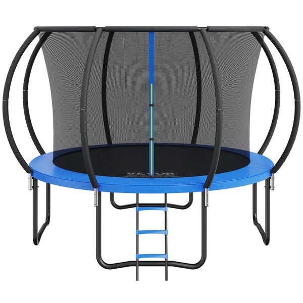 Vevor 10Ft Trampoline 330 Lbs With Enclosure Net Ladder And Curved Pole Heavy Du Carousel 1