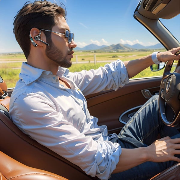 2Pcs Bone Conduction Headphones,Ear Hook Design Open Ear Headphones,Bone Cond Carousel 2