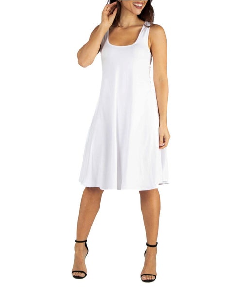 24seven Womens Solid Skater Dress Carousel 1