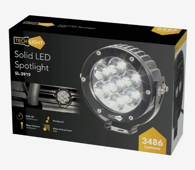 Tech Light Solid LED Flood Light - 3486 Lumen IP68 Solid LED Spot Light Carousel 1