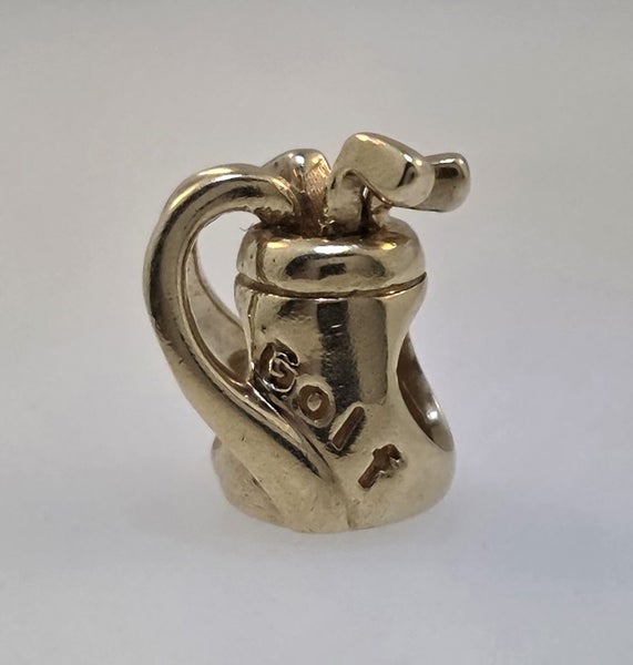 MHJ 10k Gold Golf Bag Charm Carousel 1