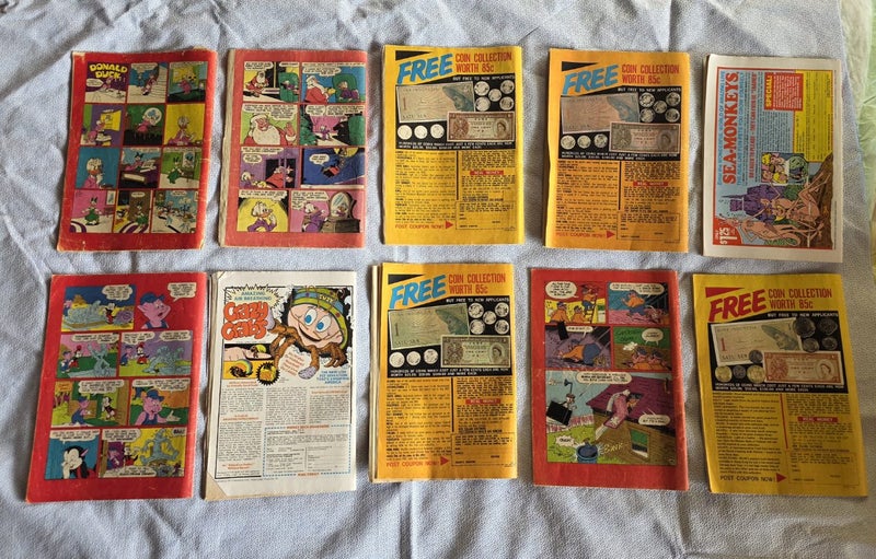 Vintage Walt Disney Comics Lot x10 (Mickey Mouse, Donald Duck, Uncle Scrooge) Carousel 2