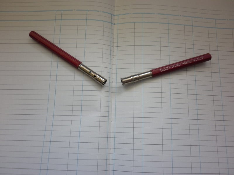 Vintage George Rowney Wooden. Pencil holders (2) Carousel 4