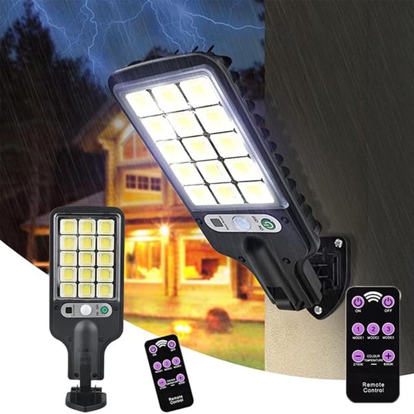 Solar Street LED Lights Outdoor, Remote Control Waterproof Motion Sensor Secu Carousel 1