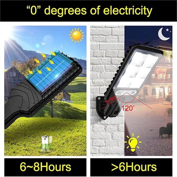 Solar Street LED Lights Outdoor, Remote Control Waterproof Motion Sensor Secu Carousel 9
