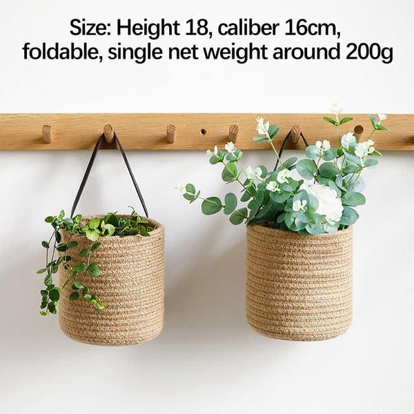 Hanging Plant Basket Wall-Mounted Flower Pot Woven Plant Hanger Hanging Plant Carousel 4