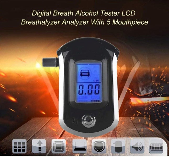 Breathalyzer, Portable Breath Alcohol Tester with Audio Warning and LCD Scree Carousel 2