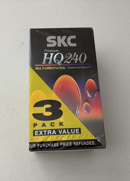 3x Pack VHS Video Cassette Tapes SKC 240 NEW Carousel 1