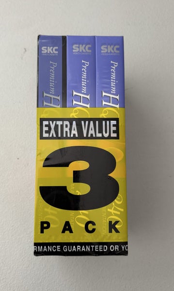 3x Pack VHS Video Cassette Tapes SKC 240 NEW Carousel 2