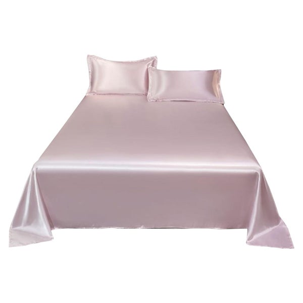 Ice Silk Bed Sheet Pillow Case 3-piece Set - Silky And Luxurious Soft Ice Sil Carousel 1