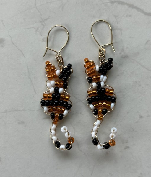 Handmade Bead cat Earrings - BMX Nationals Fundraiser Carousel 1
