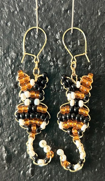Handmade Bead cat Earrings - BMX Nationals Fundraiser Carousel 2