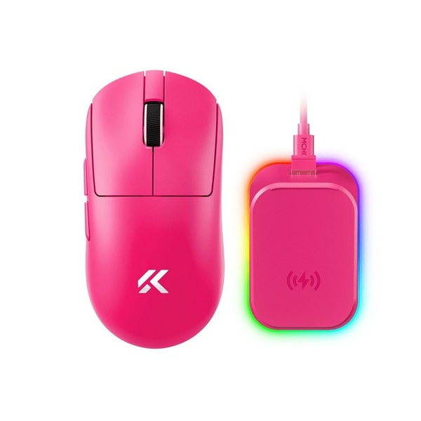 MCHOSE A7 V2 Ultra + Wireless Lightweight Gaming Mouse Rose Red Carousel 1