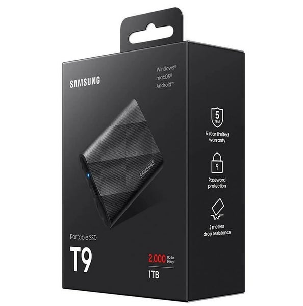 Samsung T9 Rugged Portable SSD 1TB USB 3.2 Gen2x2 (20Gbps) - Black Carousel 2