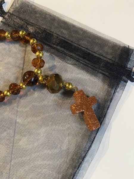 ANGLICAN PRAYER BEADS-AMBER COLOURED BEADS Carousel 2