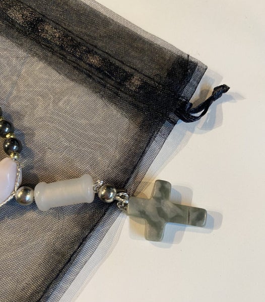ANGLICAN PRAYER BEADS -grey cross Carousel 2