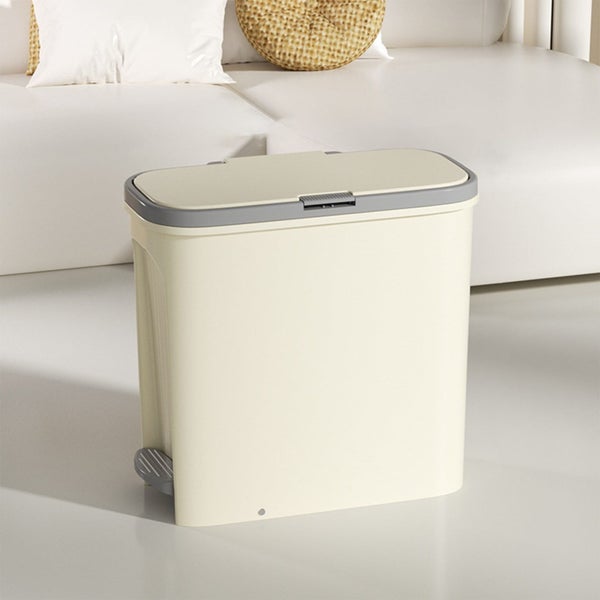 Home Use Press-Top Flip-Lid Trash Can - Space-Saving Storage Bin For Kitchen Carousel 9