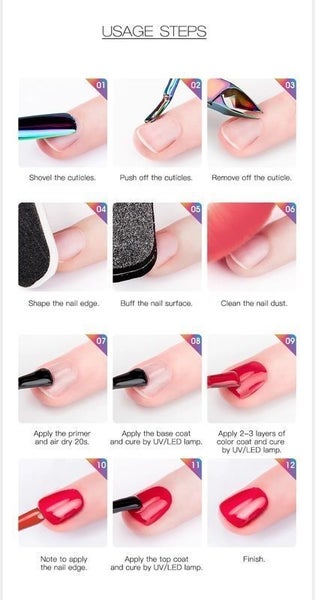 6pcs Gel Nail Polish Manicure Set UV Soak Off Nail Art Kit Carousel 2