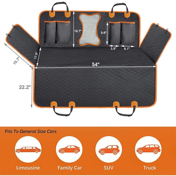 Pet Car Mat Waterproof Protection Rear Seat Dog Anti Dirt Bite Slip Carousel 2